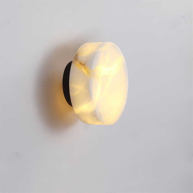 Glim Modern Minimalist Brass Metal Alabaster Wall Lamp - Lamp Copper