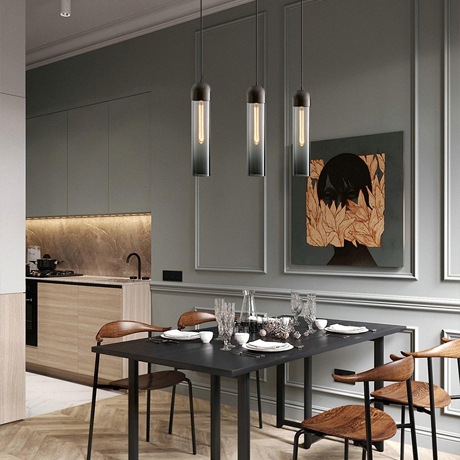 Glass Cylindrical Shape Pendant Light - Letslighting