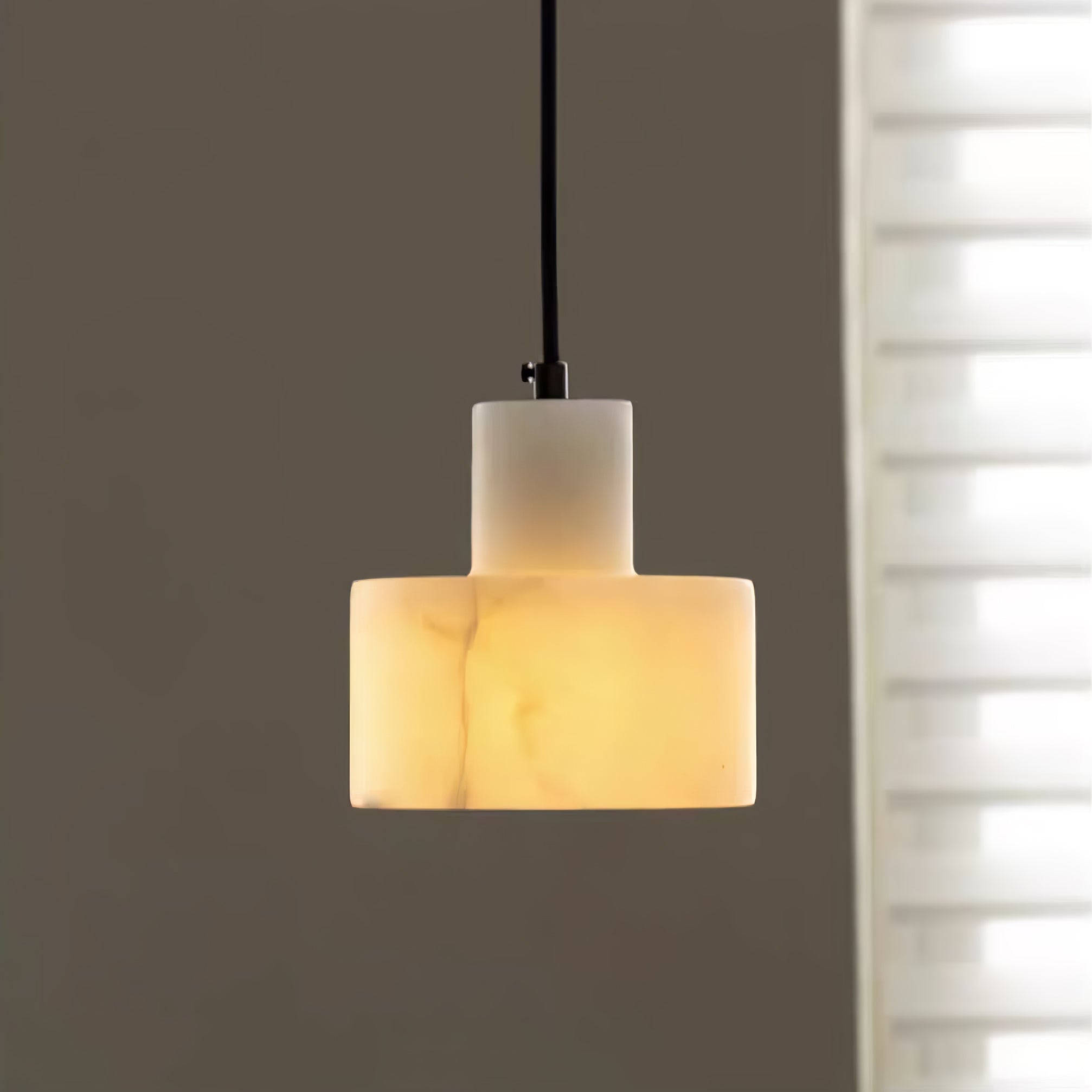 Alabaster Pendant Lgiht Dual Cylindrical - Letslighting