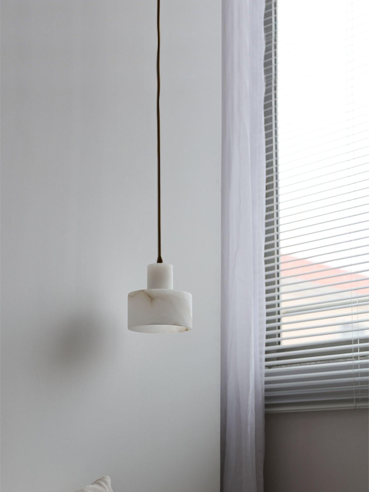 Alabaster Pendant Lgiht Dual Cylindrical - Letslighting