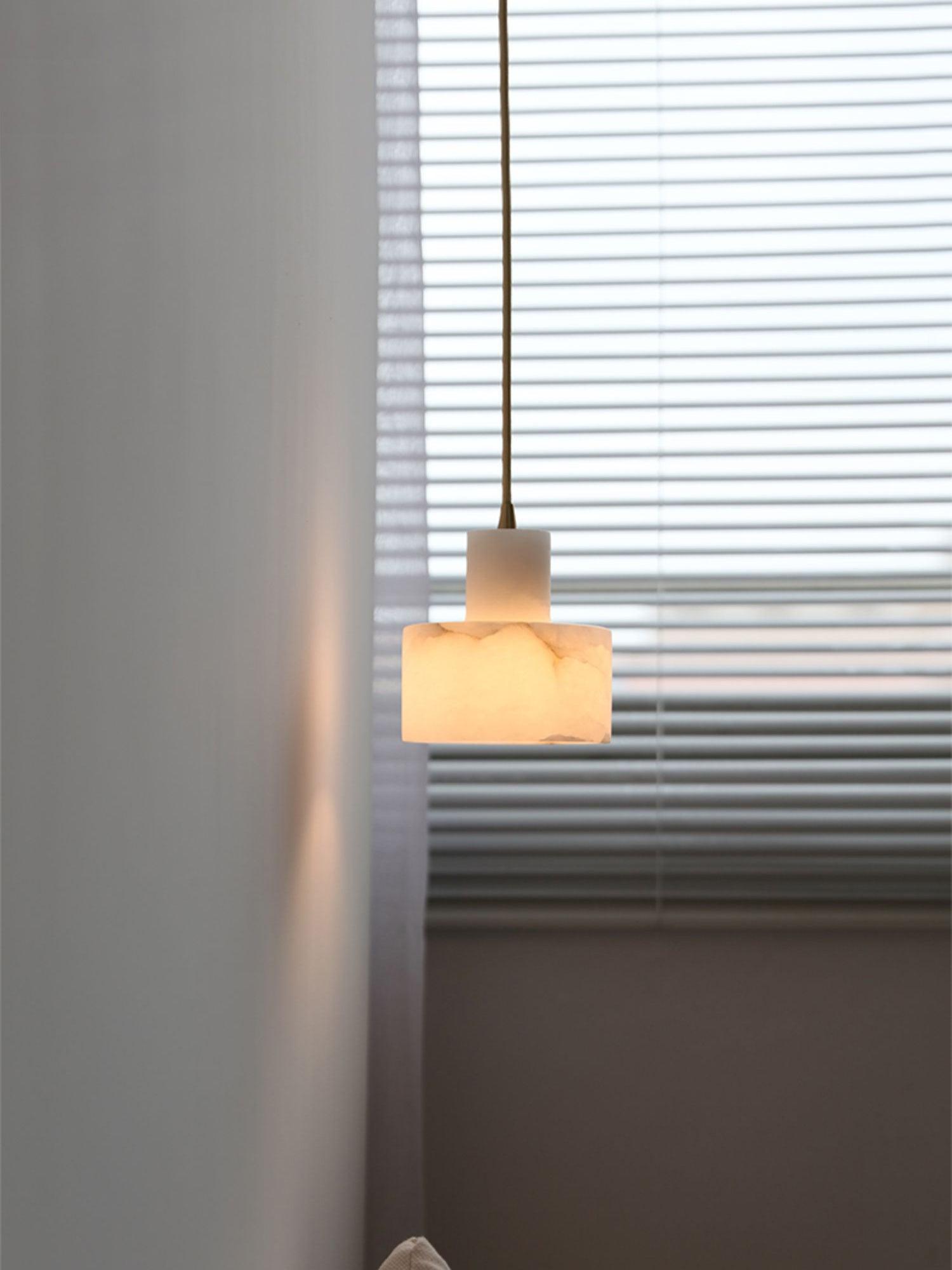 Alabaster Pendant Lgiht Dual Cylindrical - Letslighting