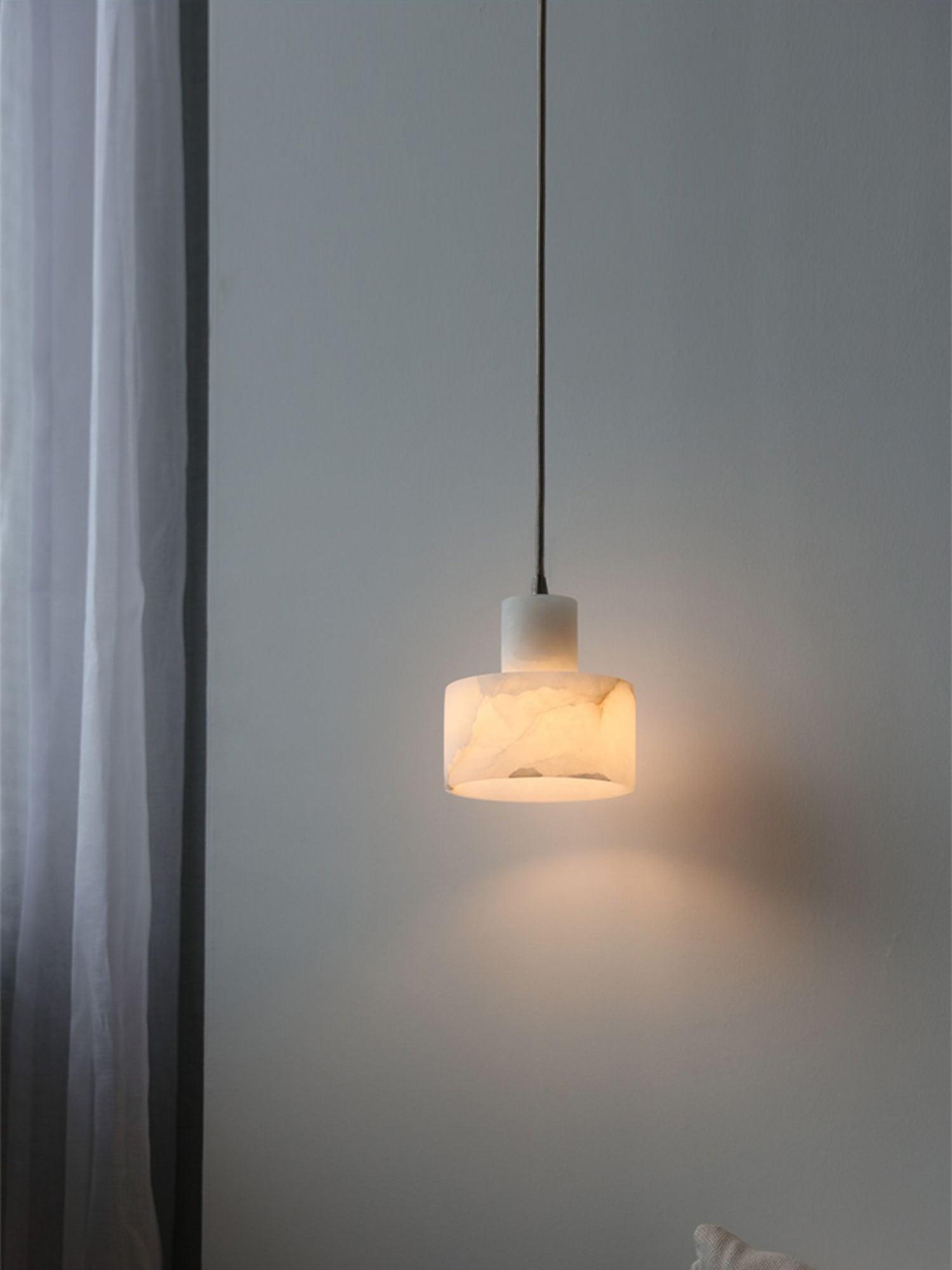 Alabaster Pendant Lgiht Dual Cylindrical - Letslighting