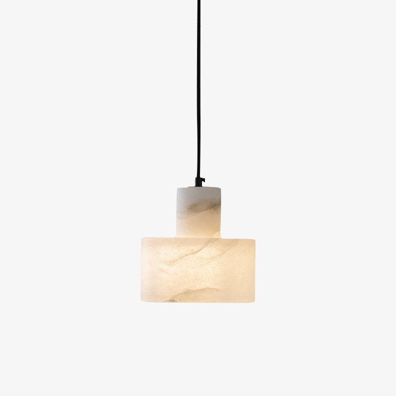 Alabaster Pendant Lgiht Dual Cylindrical - Letslighting