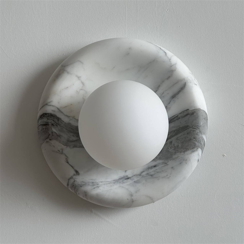 Zoraean Premium Elegance White Marble Sconce Wall Lamp - Lamp Copper