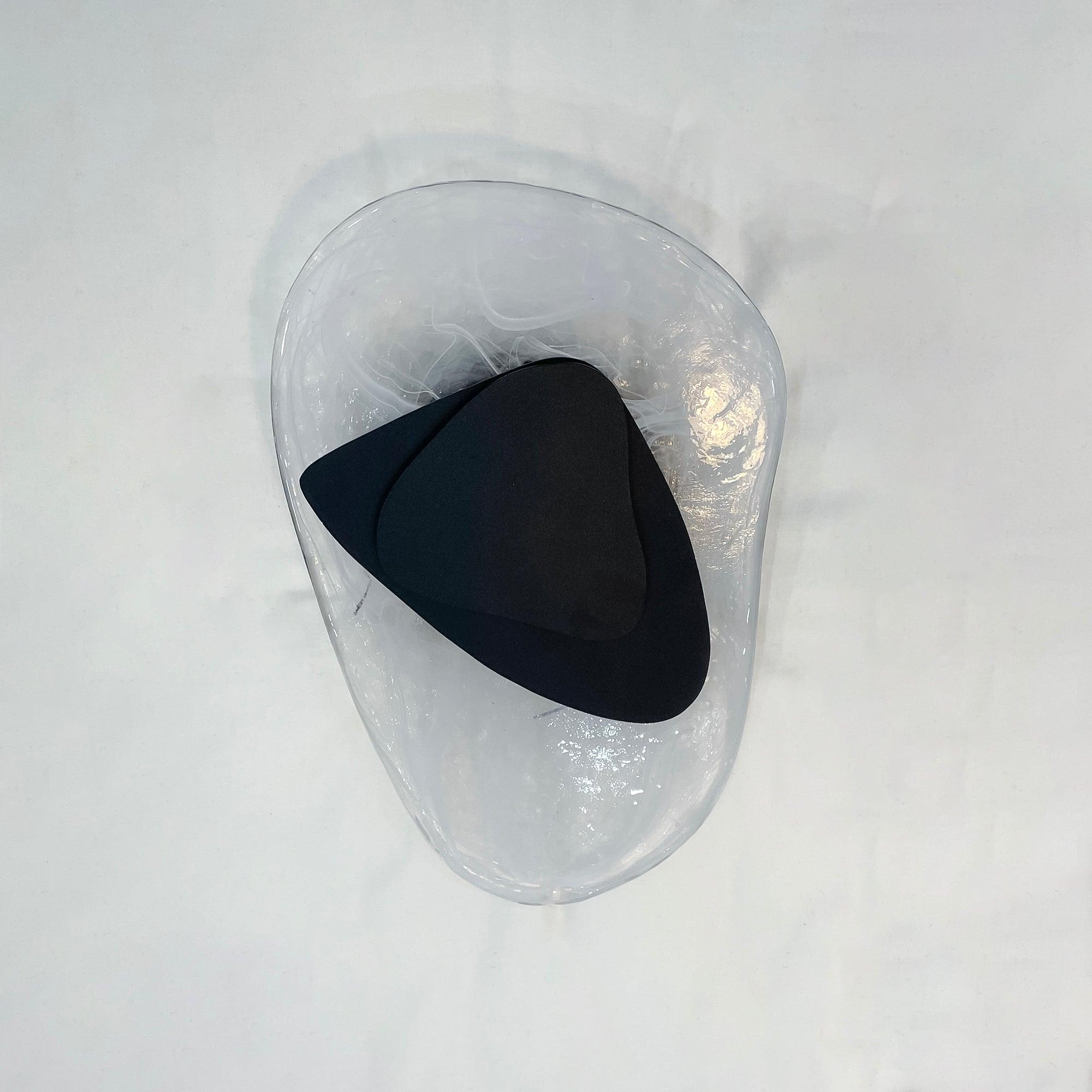 Valentina Lámpara de Pared de Vidrio Negro Artística