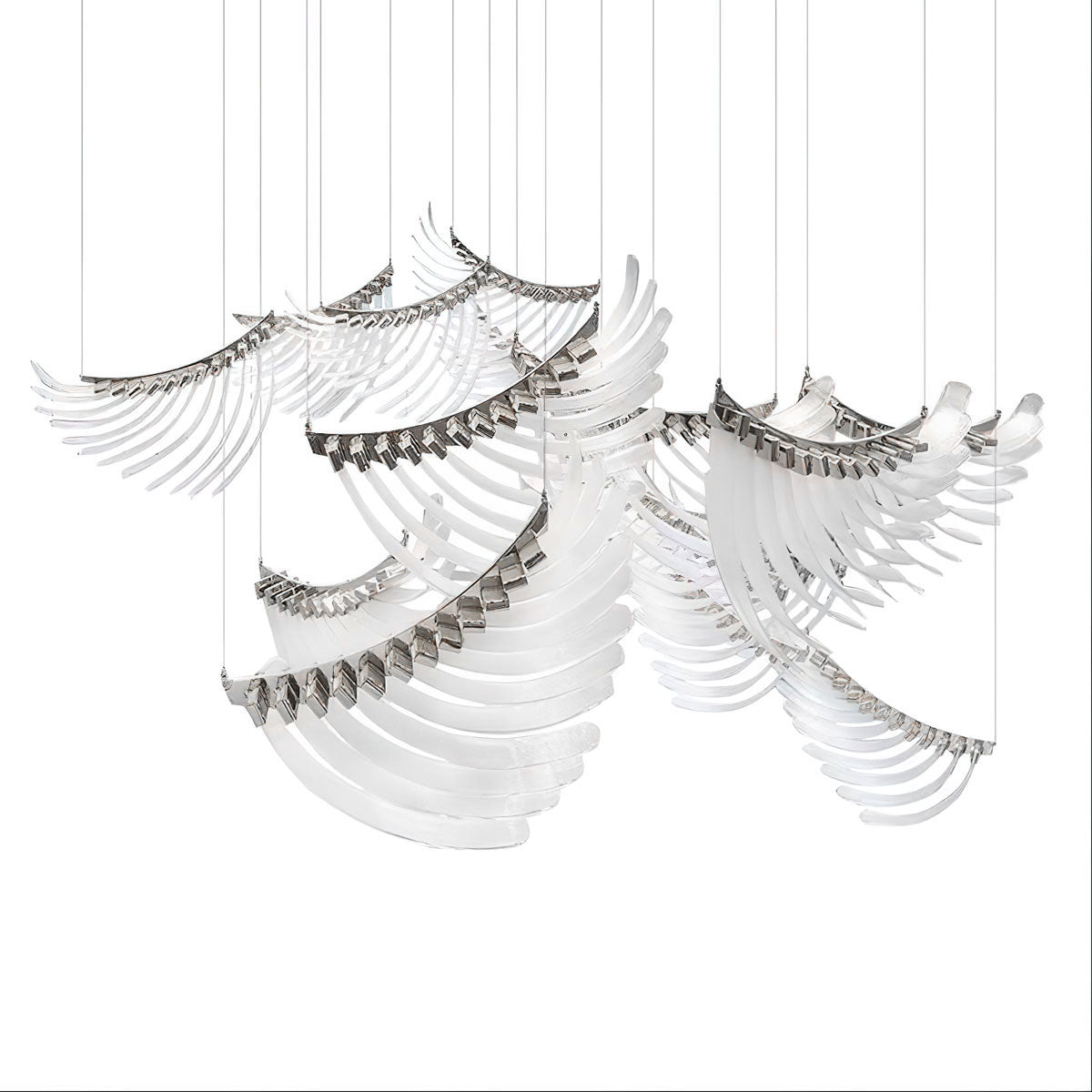 Eurrinia Glass Wing Cluster Chandelier - Letslighting