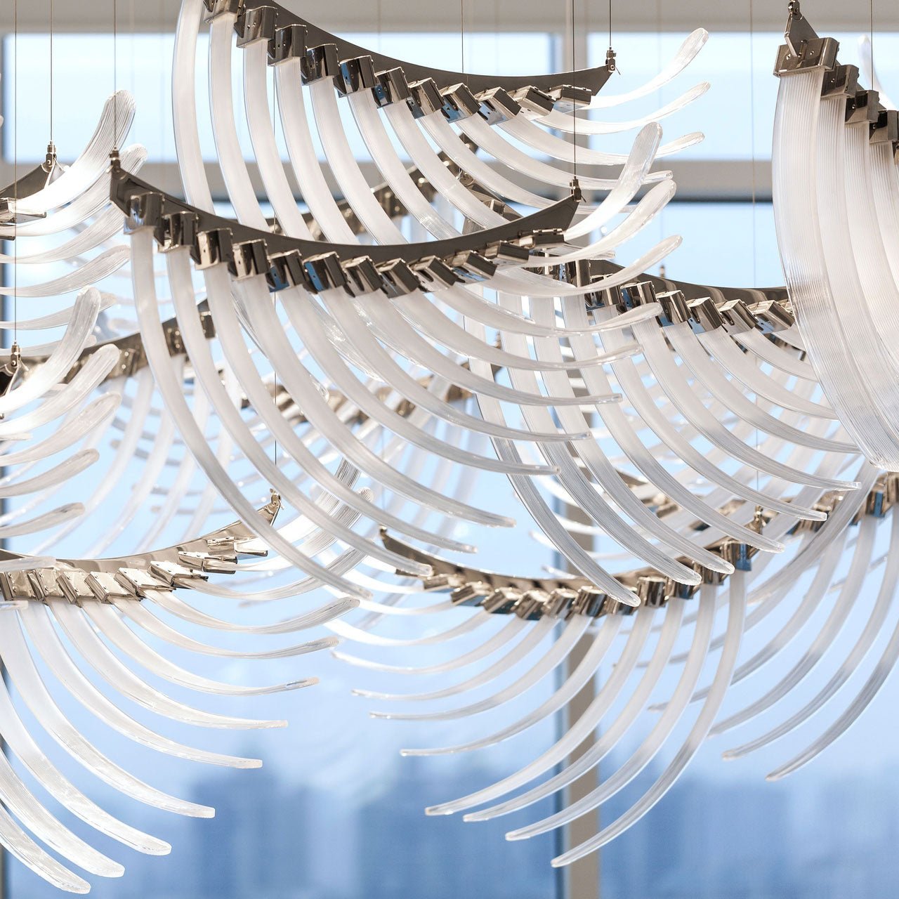 Eurrinia Glass Wing Cluster Chandelier - Letslighting