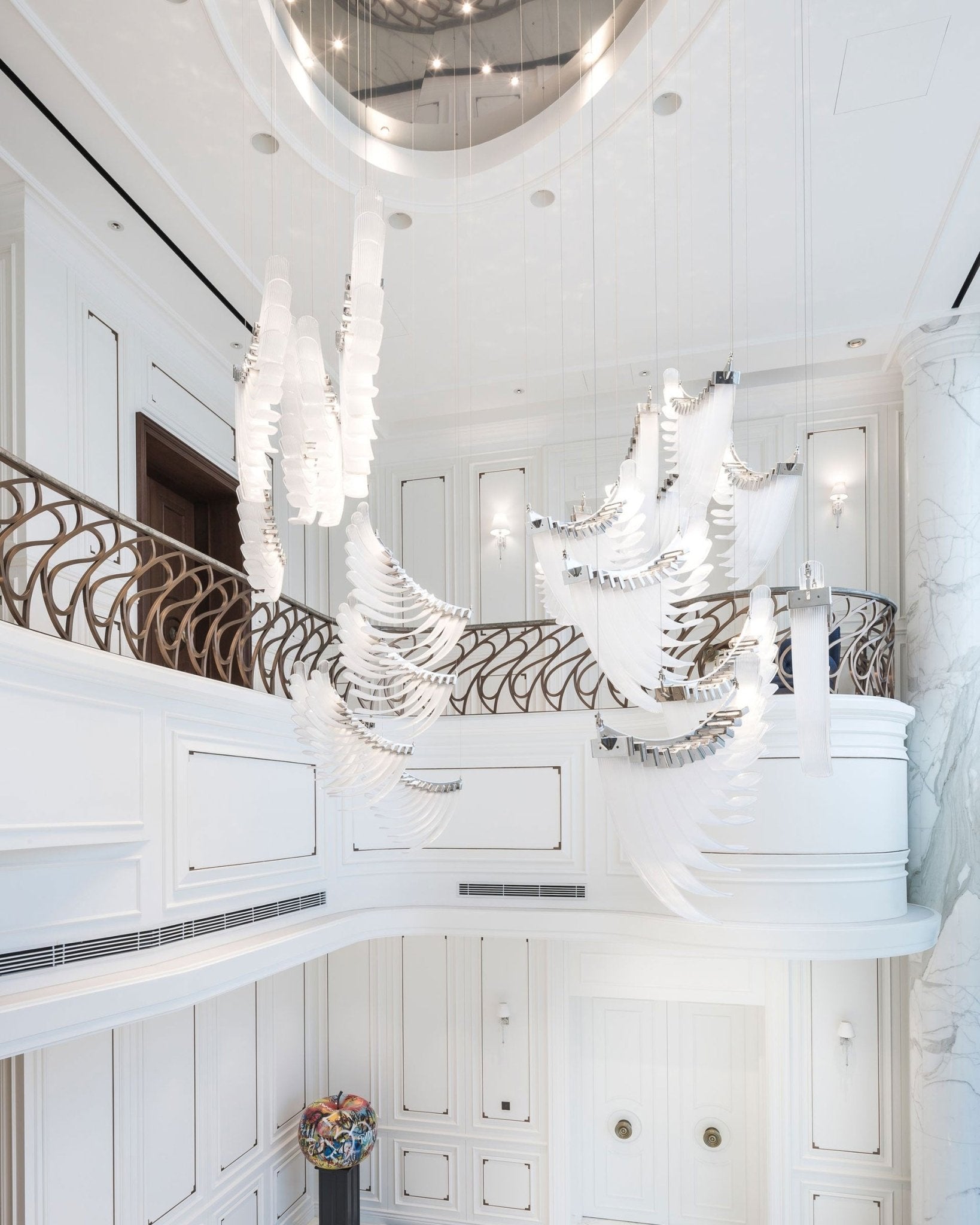 Eurrinia Glass Wing Cluster Chandelier - Letslighting