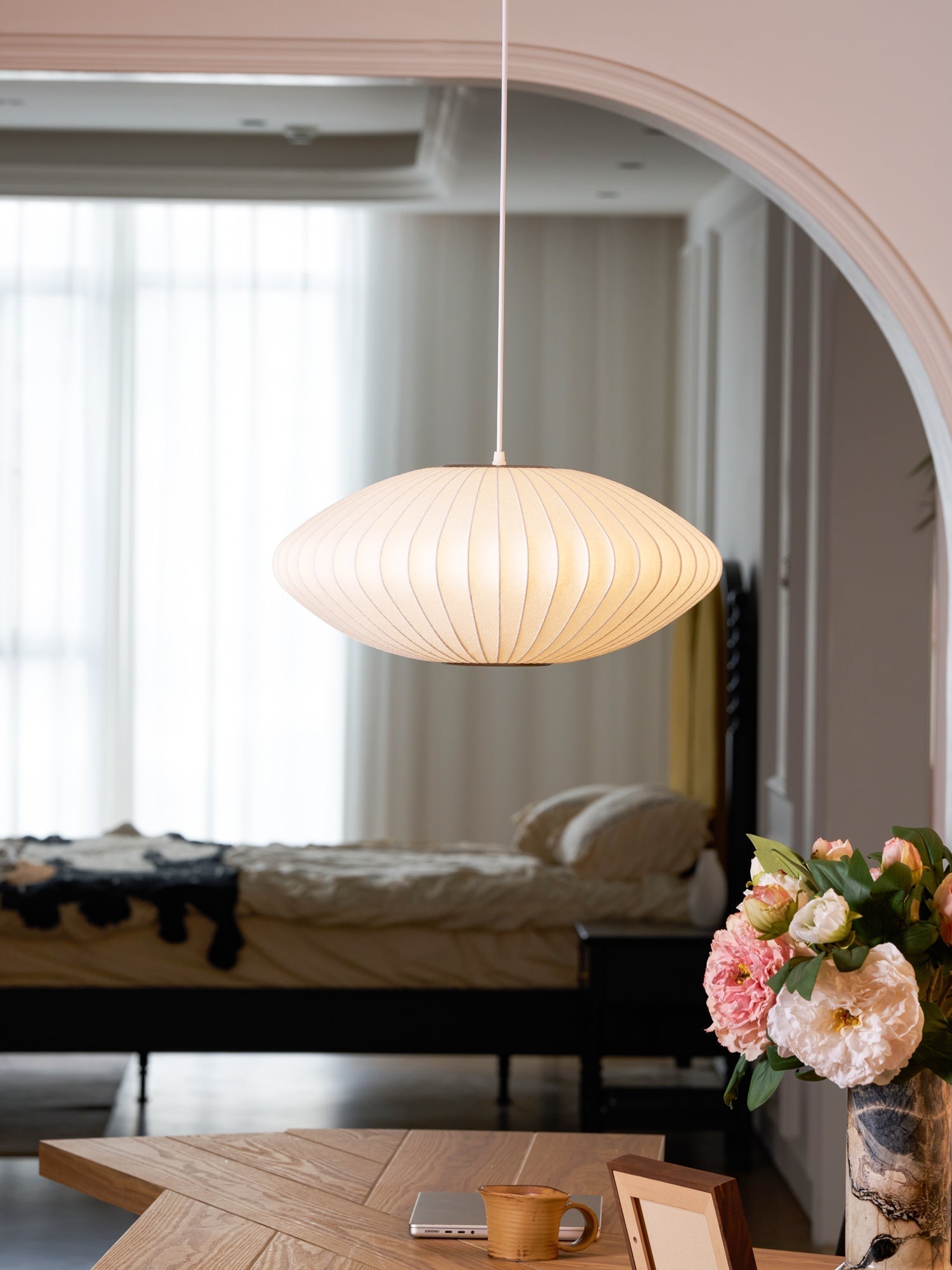Bubble Mulberry Silk Pendant Lamp - Letslighting