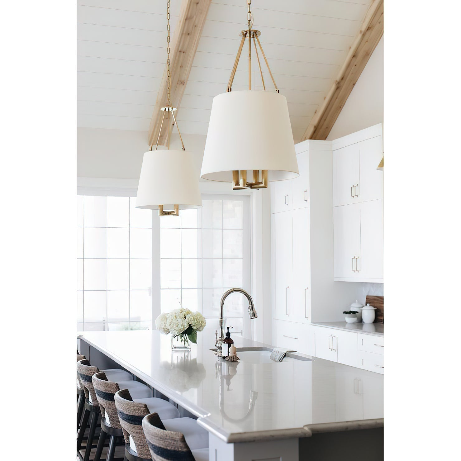 Loom Vintage Industrial Brass Fabric Pendant Lamp - Lamp Copper