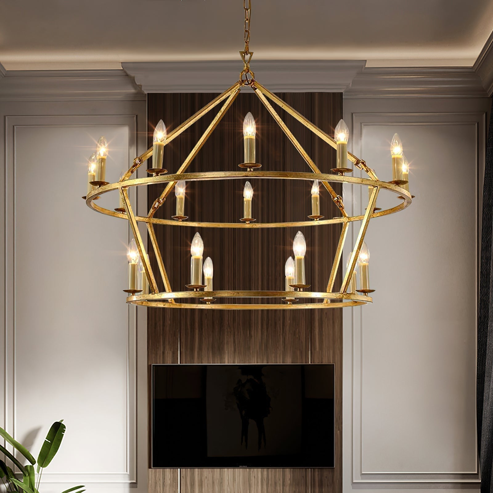 Ivzorarae Sculptural Metal Chandelier - Letslighting