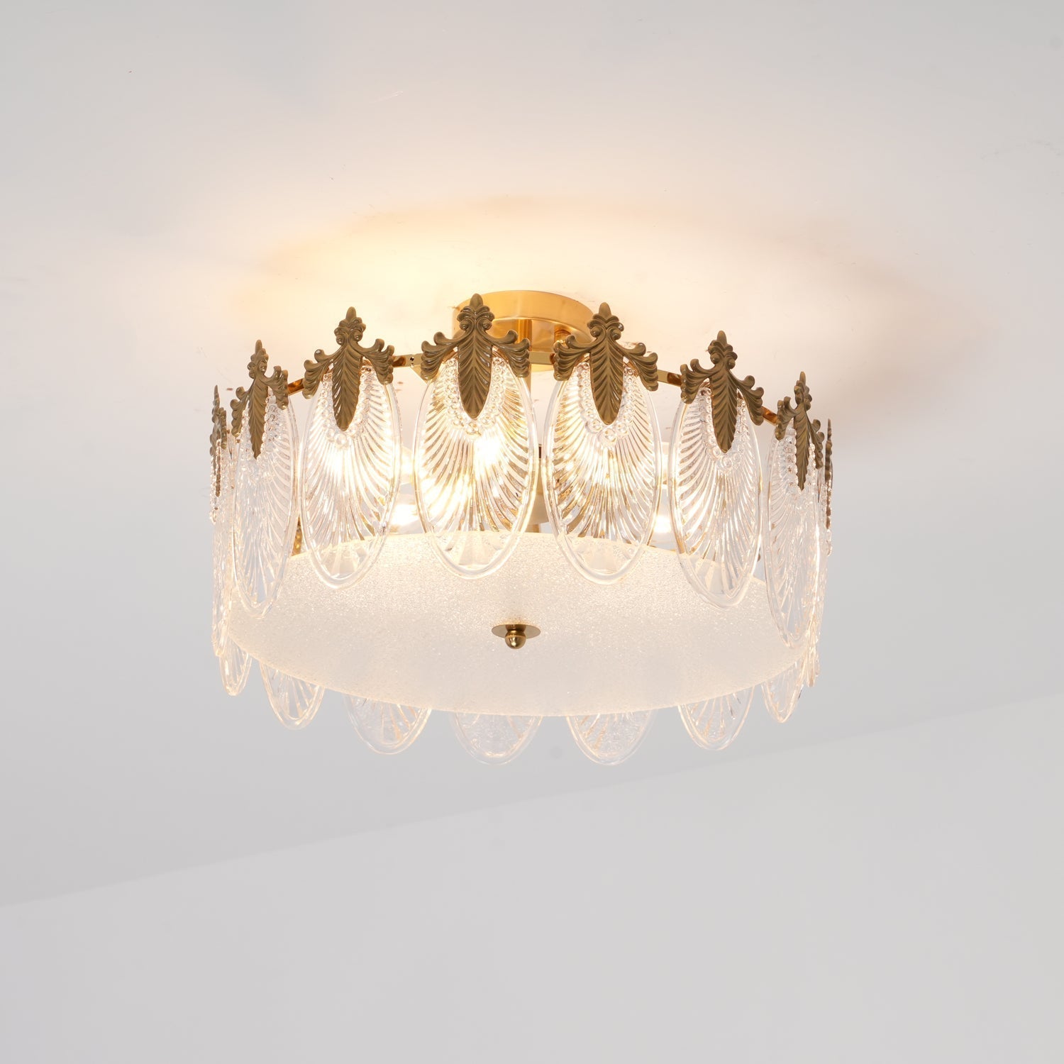 Decorative Pattern Glass Round Chandelier - Letslighting