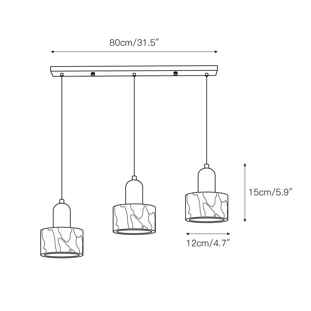 Flair Modern Minimalist Marble Metal Pendant Lamp - Lamp Copper