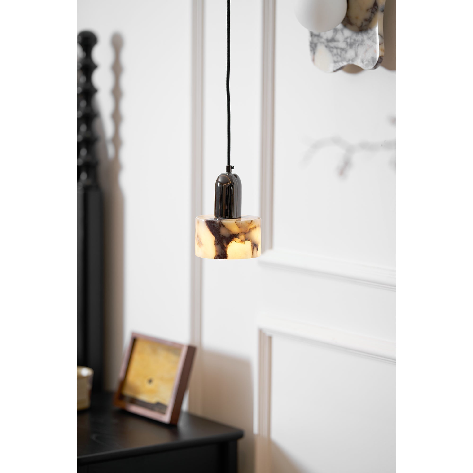 Flair Modern Minimalist Marble Metal Pendant Lamp - Lamp Copper