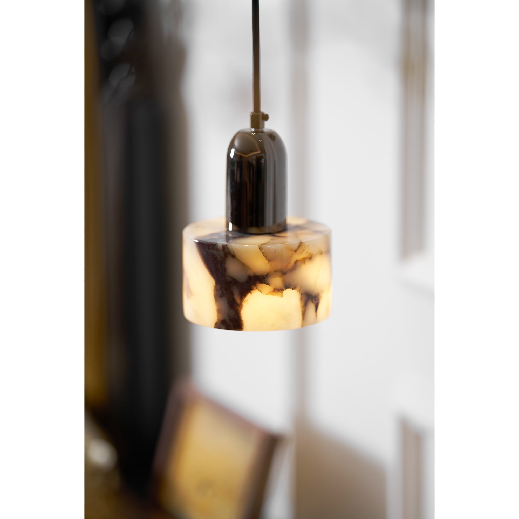 Flair Modern Minimalist Marble Metal Pendant Lamp - Lamp Copper