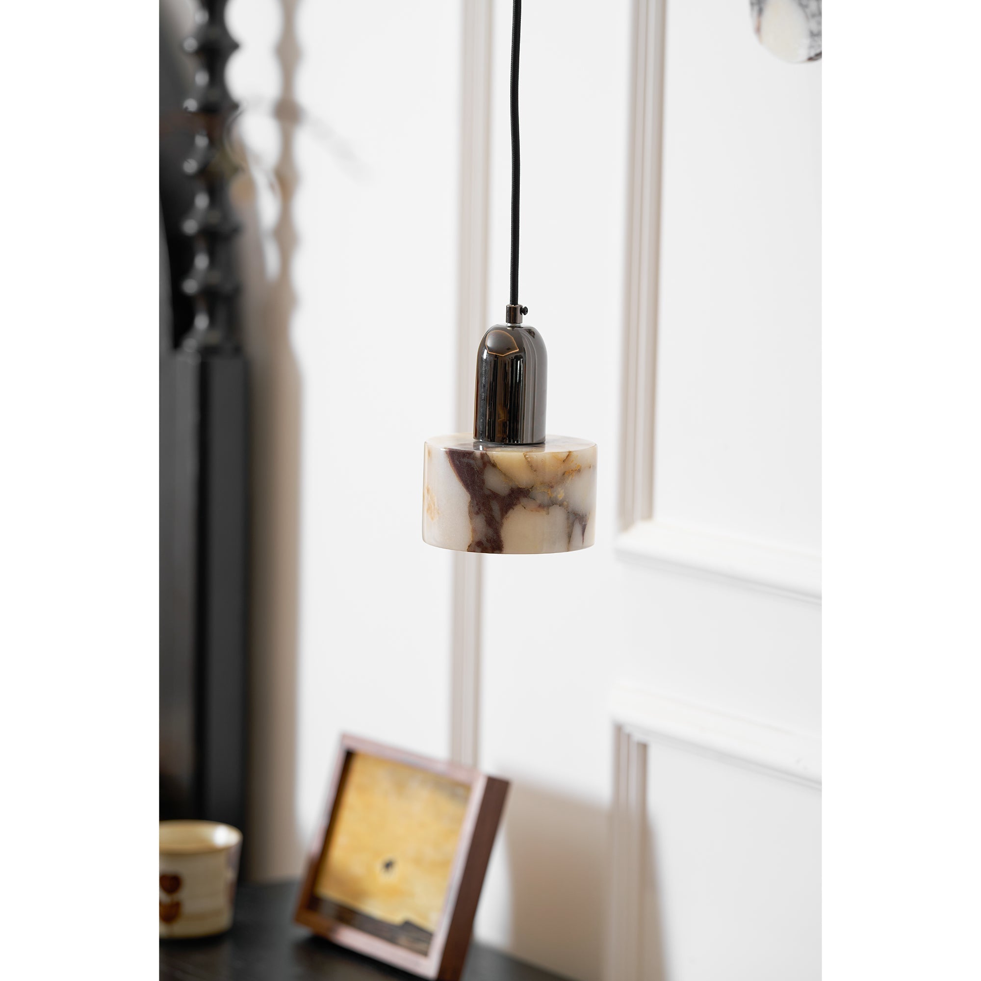 Flair Modern Minimalist Marble Metal Pendant Lamp - Lamp Copper