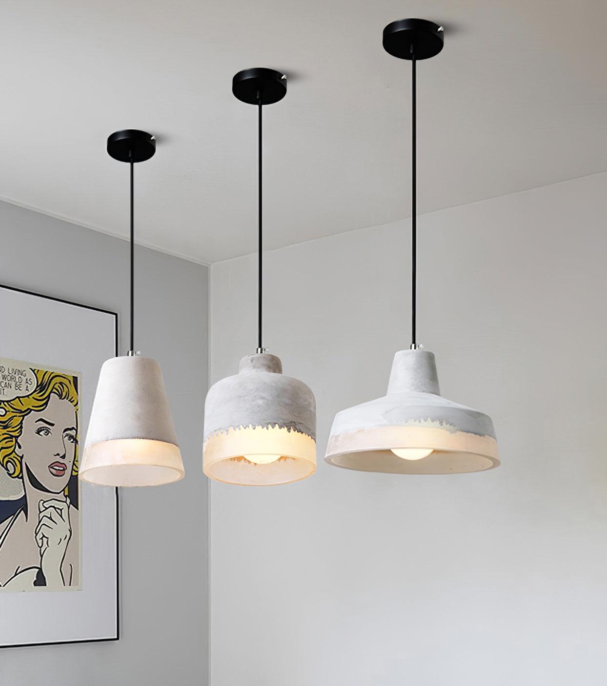 Delia Cement Pendant Light - Letslighting