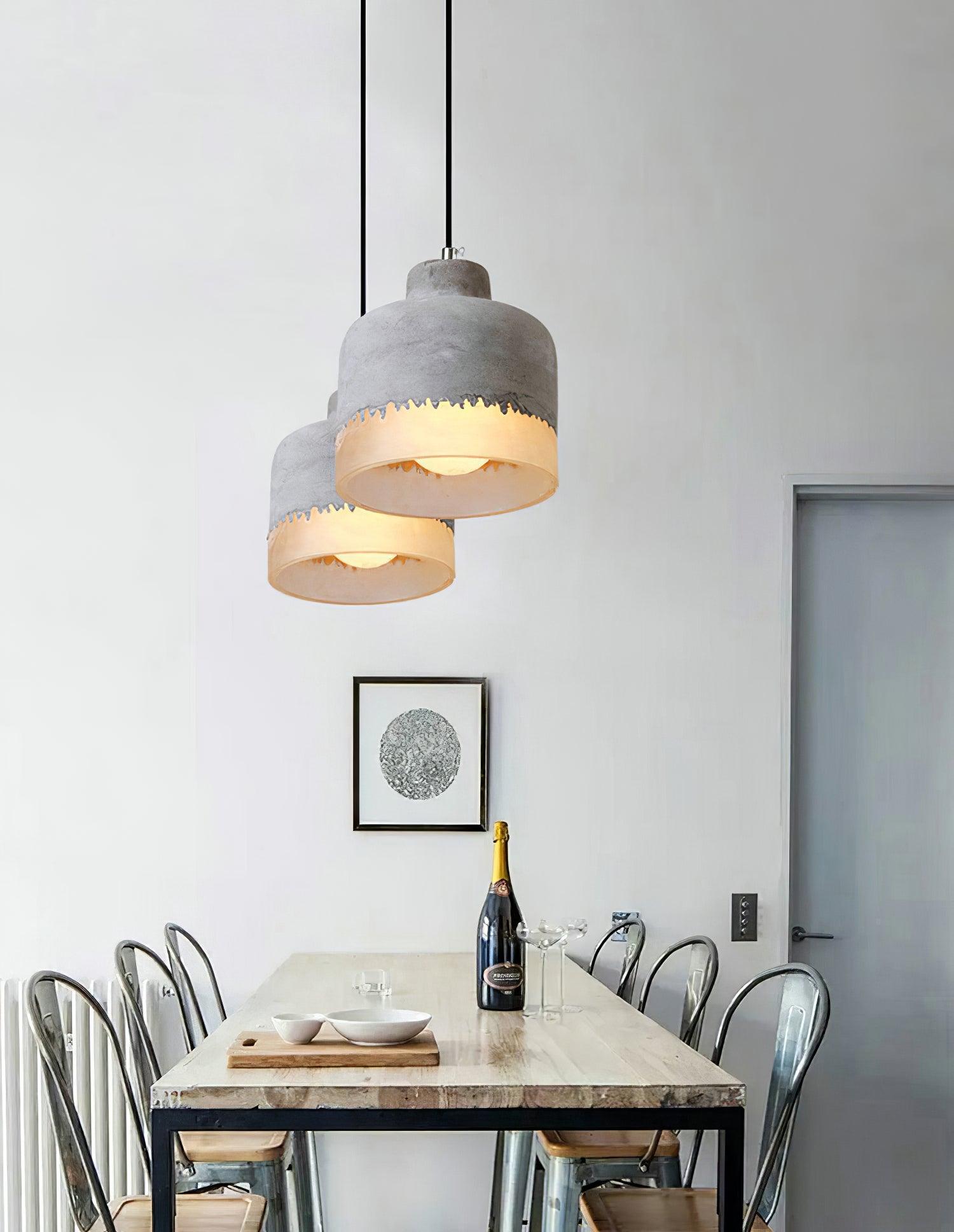 Delia Cement Pendant Light - Letslighting