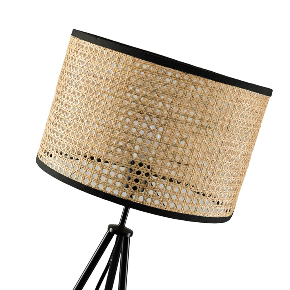Mira Moderna Diseño Metal/Rota LED Lámpara de Pie Madera