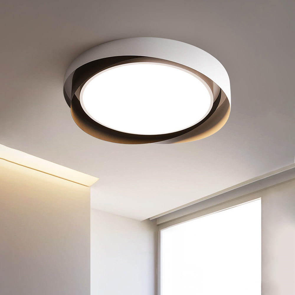 Arisha Moderna Redonda Metal LED Lámpara de Techo Oro/Blanco