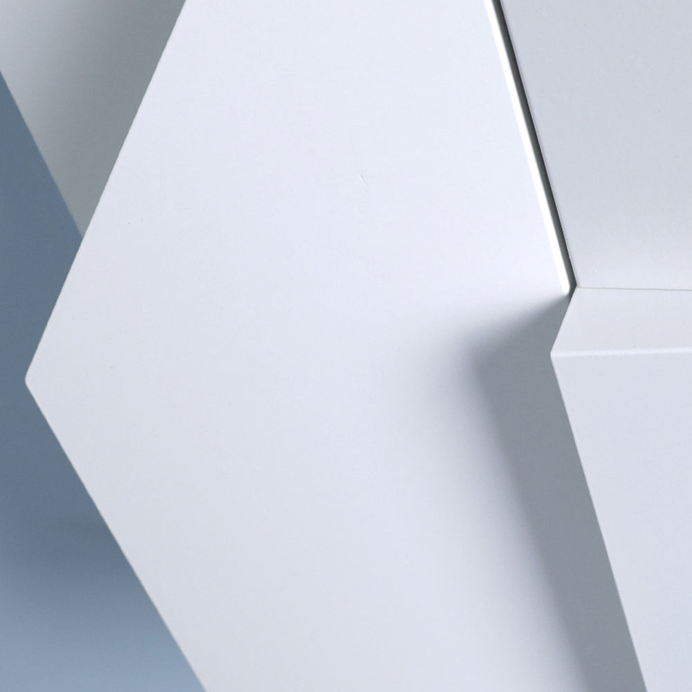 Arisha Art Decó Geometrío Metal/Papel Aplique de Pared Blanco
