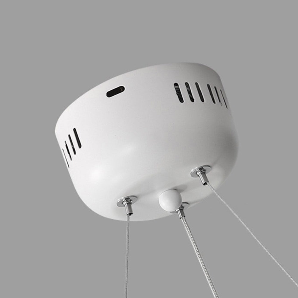 Arisha Diseño Redonda Metal/Acrílico Lámpara Colgante Blanca