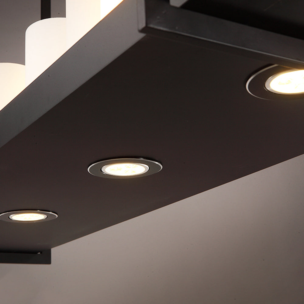 Silva Moderna Diseño Metal/Vidrio Lámpara Colgante Negra