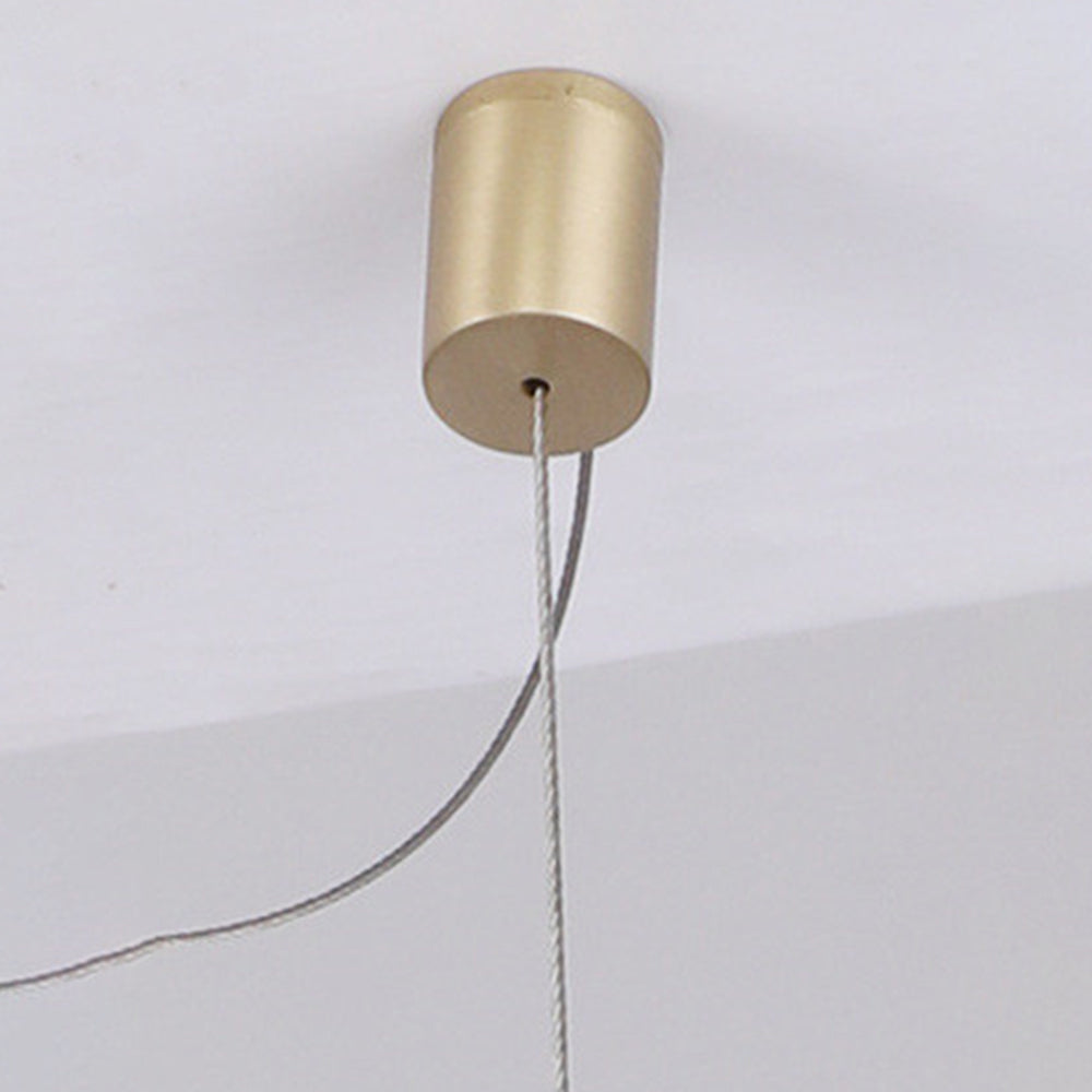 Arisha Moderna Geométrica Lineal Metal Lámpara Colgante Dorada
