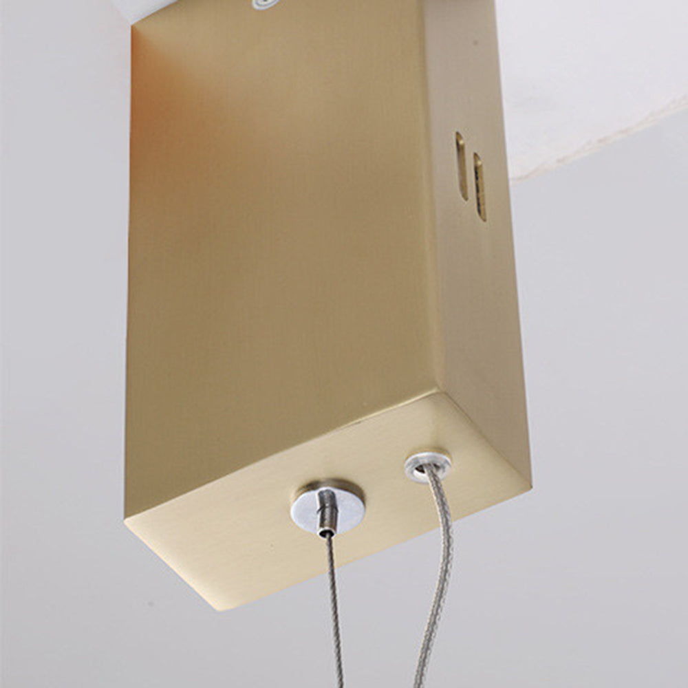 Arisha Moderna Geométrica Lineal Metal Lámpara Colgante Dorada