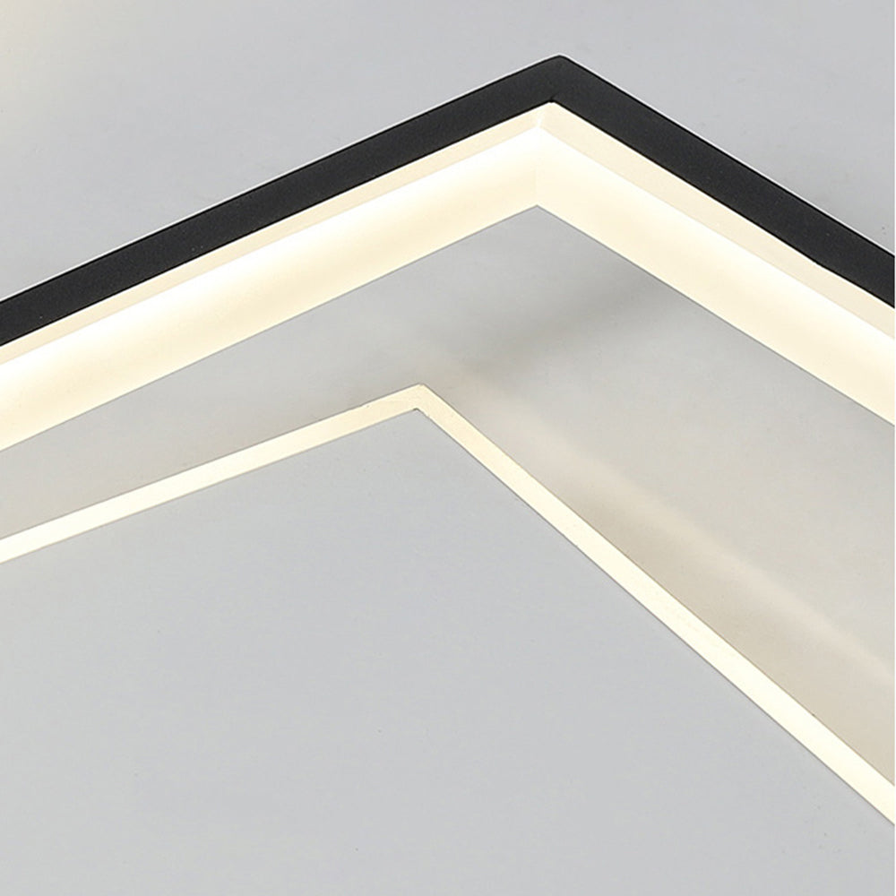 Arisha Minimalista Redonda/Cuadrada Metal Lámpara de Techo Negro