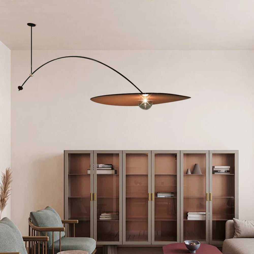 Arisha Moderna Minimalista Diseño Lámpara Colgante Metal Negra