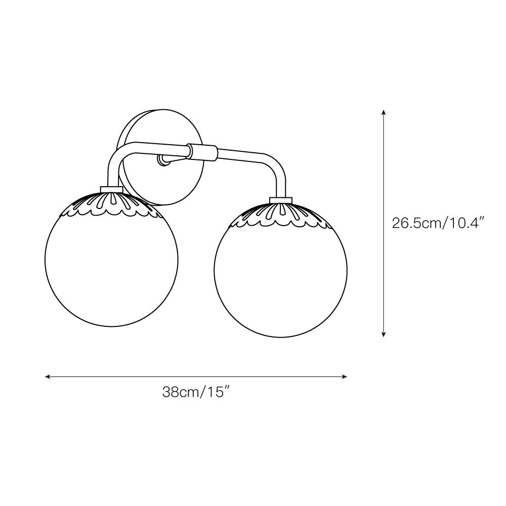 Aegis Modern Minimalist Globe Brass Glass Sconce Wall Lamp - Lamp Copper