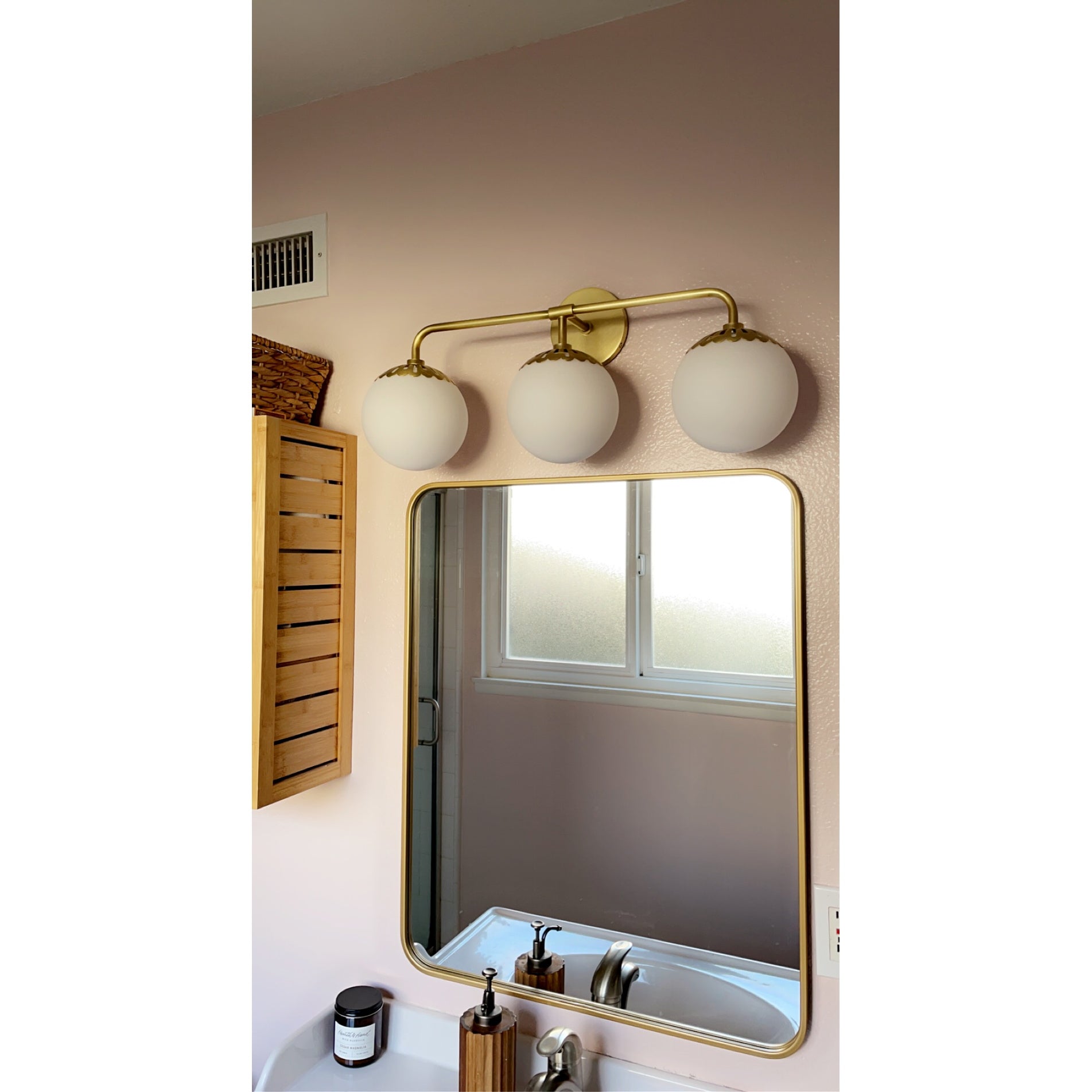 Aegis Modern Minimalist Globe Brass Glass Sconce Wall Lamp - Lamp Copper