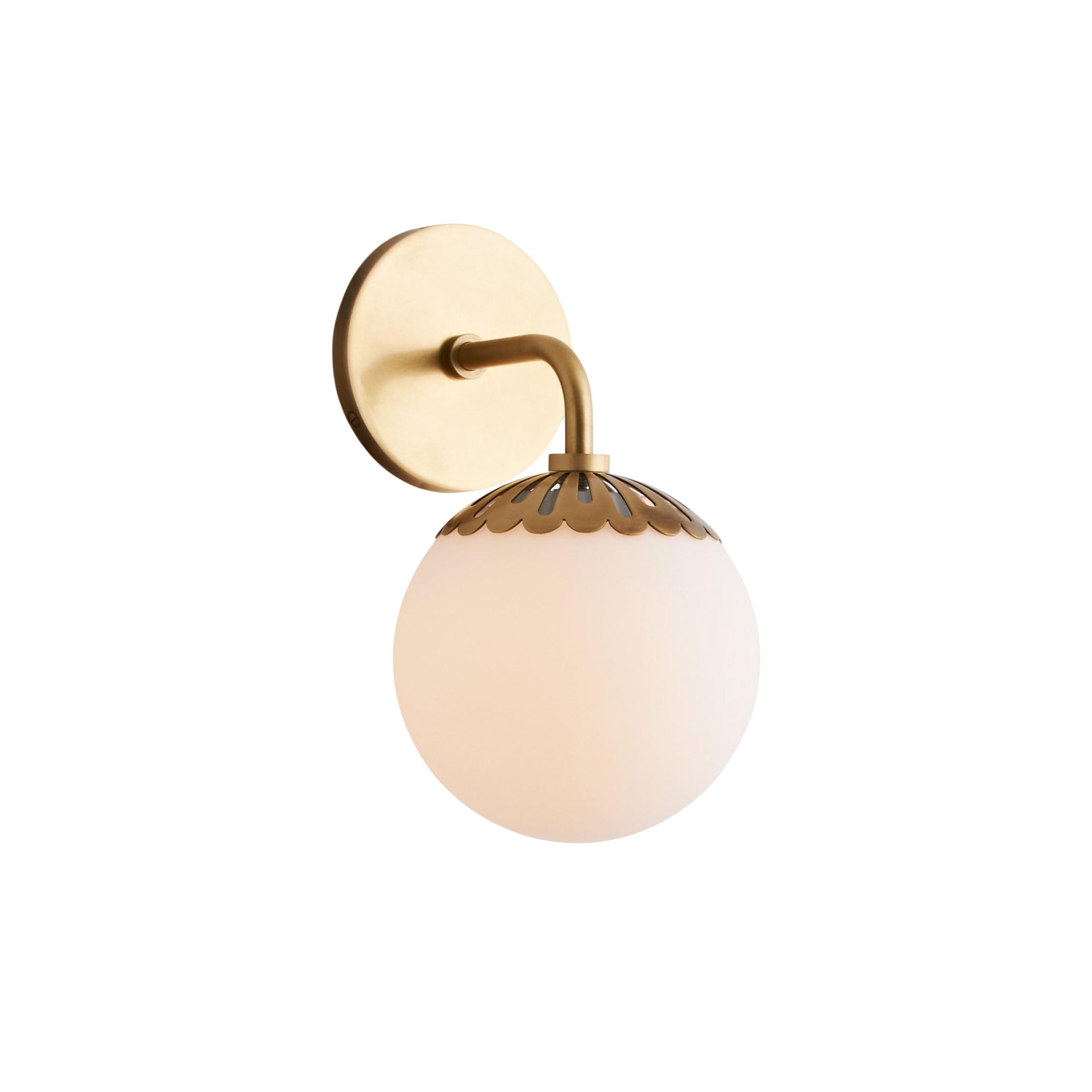 Aegis Modern Minimalist Globe Brass Glass Sconce Wall Lamp - Lamp Copper