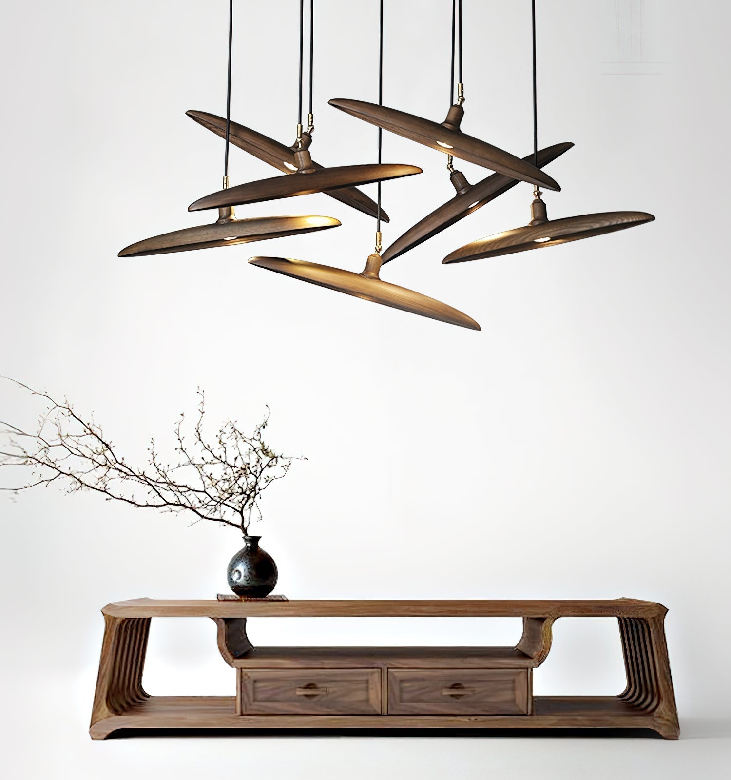 Zelirira Blade Wood Pendant Light - Letslighting