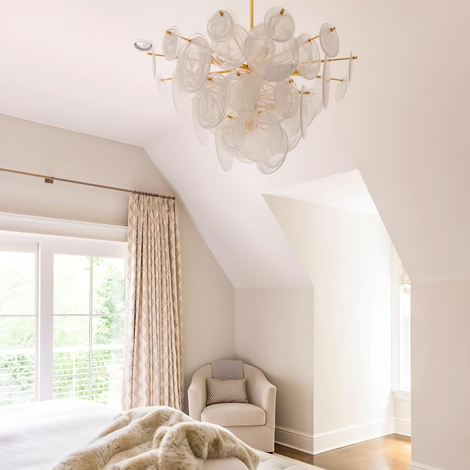 Olvynis Postmodern Luxury Discs Brass Glass Metal Chandelier - Letslighting