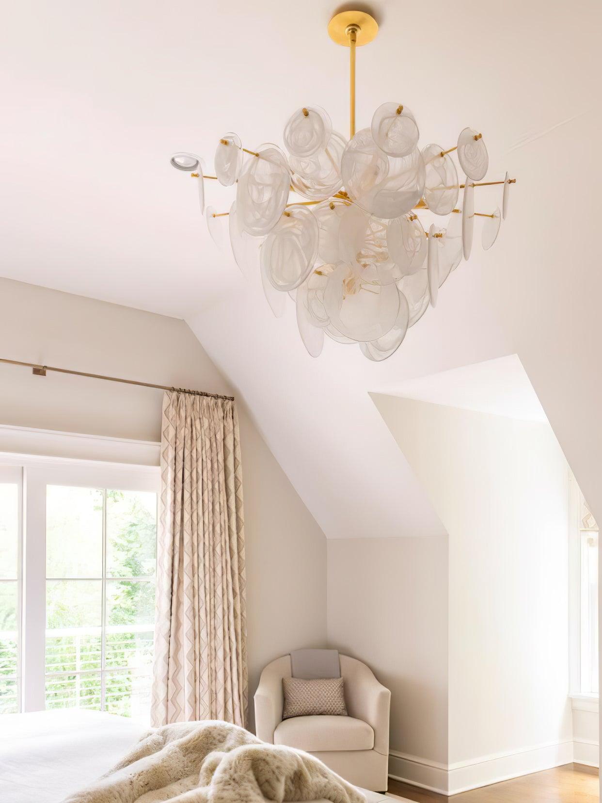 Olvynis Postmodern Luxury Discs Brass Glass Metal Chandelier - Letslighting