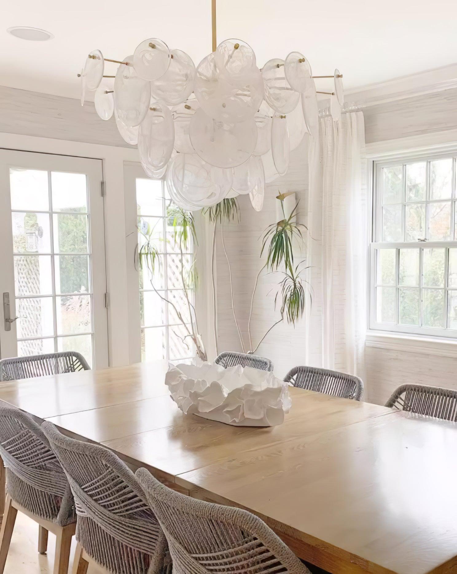 Olvynis Postmodern Luxury Discs Brass Glass Metal Chandelier - Letslighting
