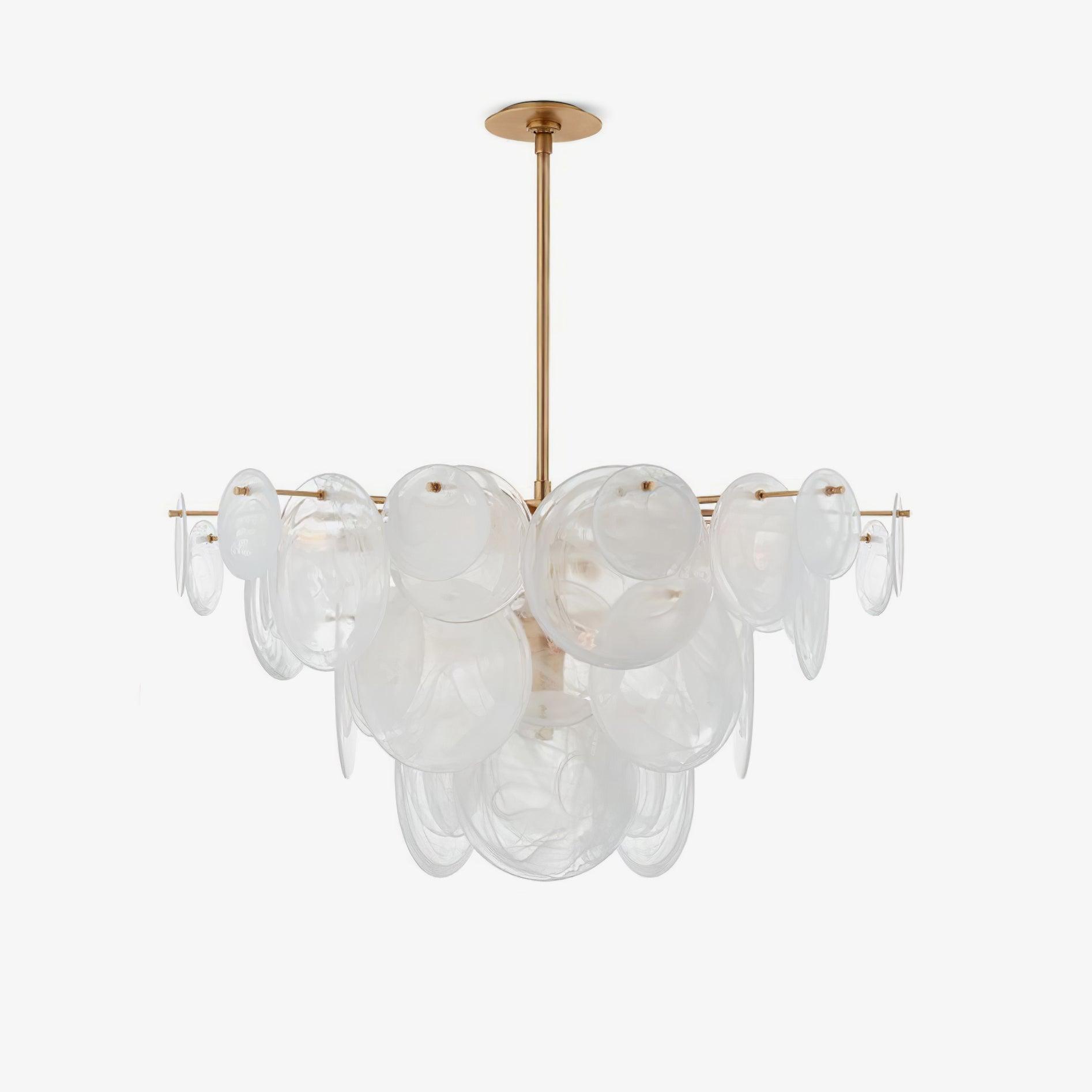 Olvynis Postmodern Luxury Discs Brass Glass Metal Chandelier - Letslighting