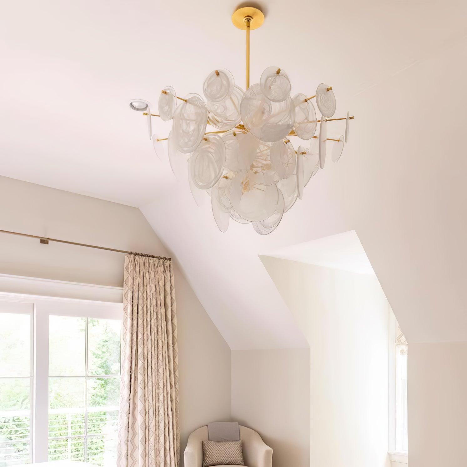 Olvynis Postmodern Luxury Discs Brass Glass Metal Chandelier - Letslighting