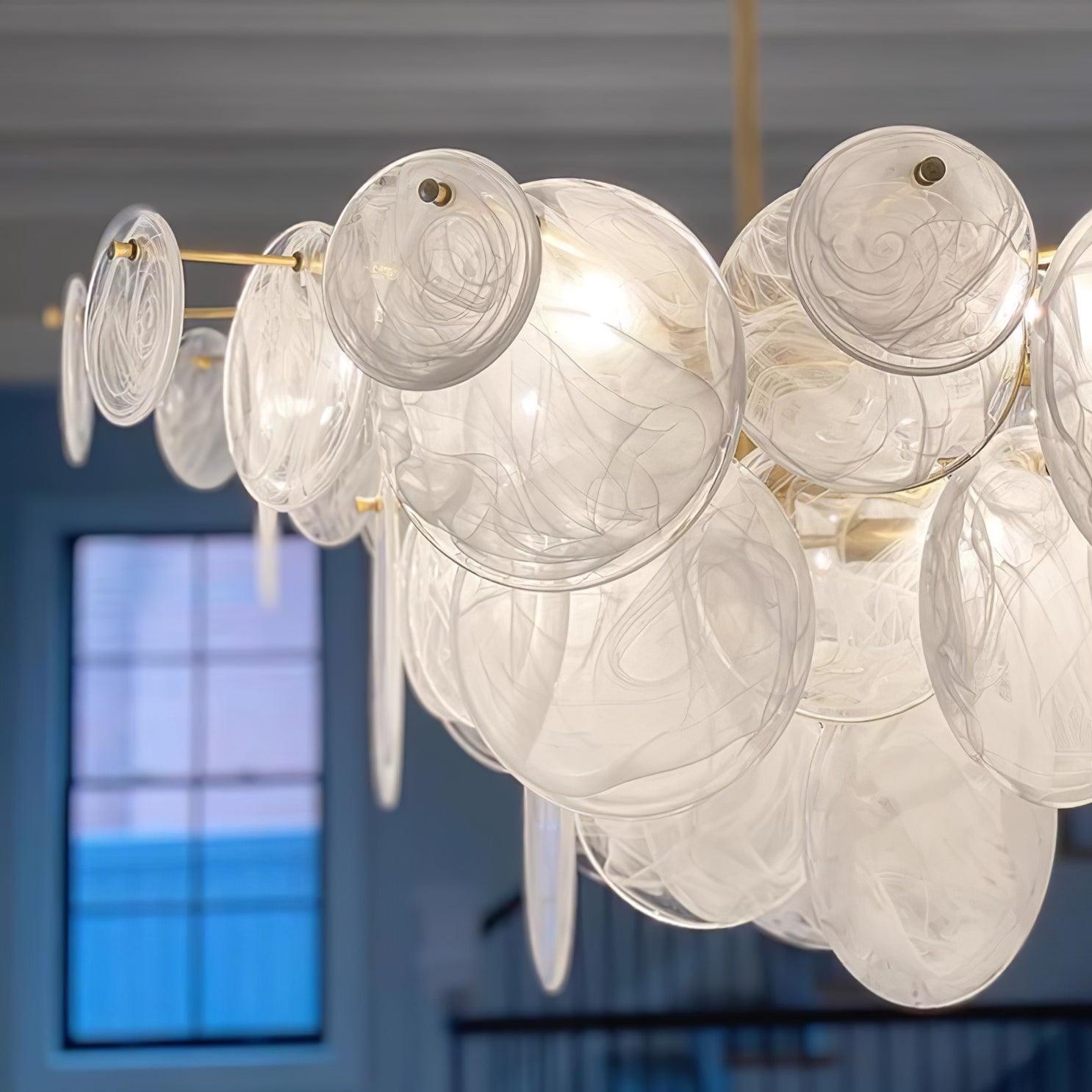 Olvynis Postmodern Luxury Discs Brass Glass Metal Chandelier - Letslighting