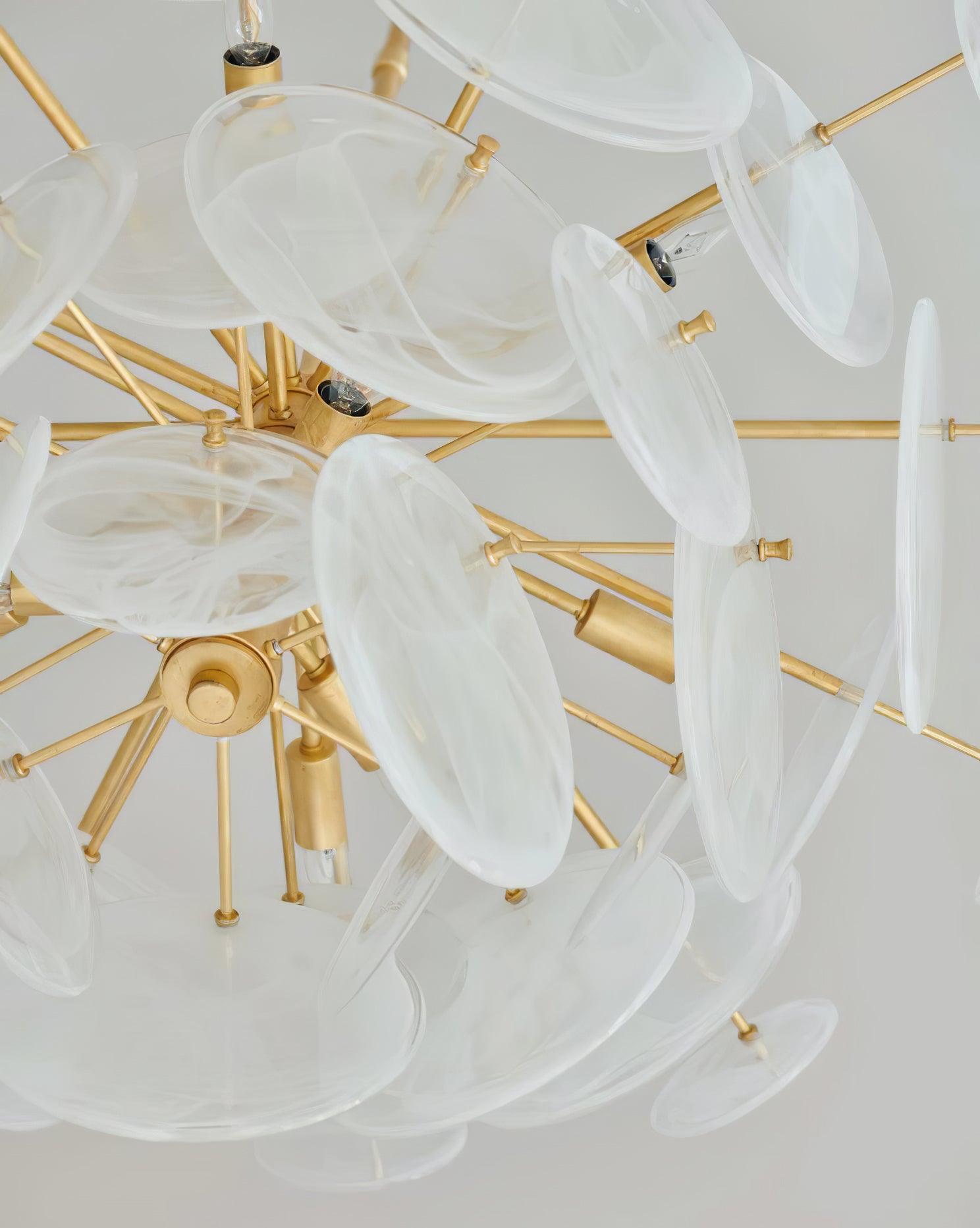 Olvynis Postmodern Luxury Discs Brass Glass Metal Chandelier - Letslighting