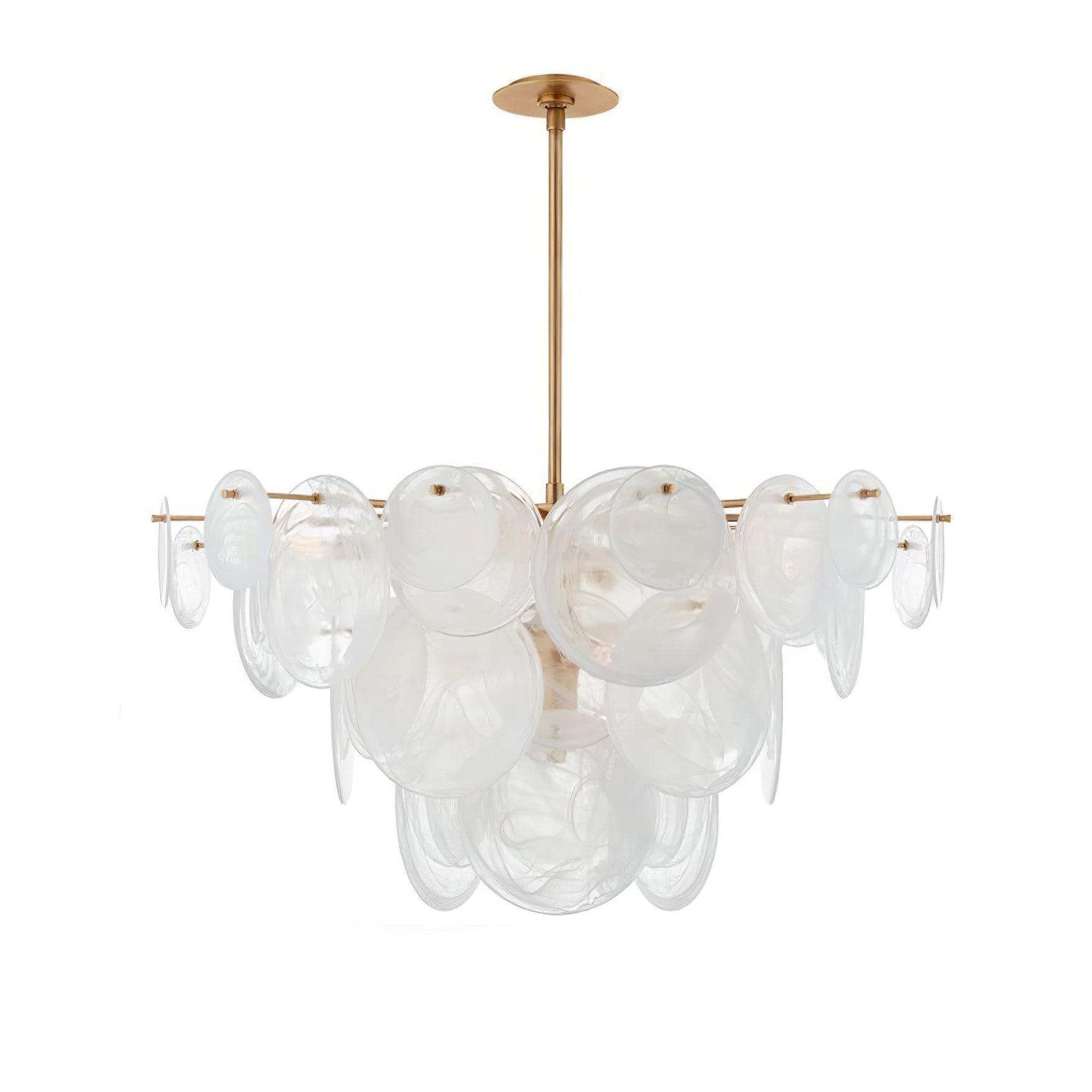 Olvynis Postmodern Luxury Discs Brass Glass Metal Chandelier - Letslighting