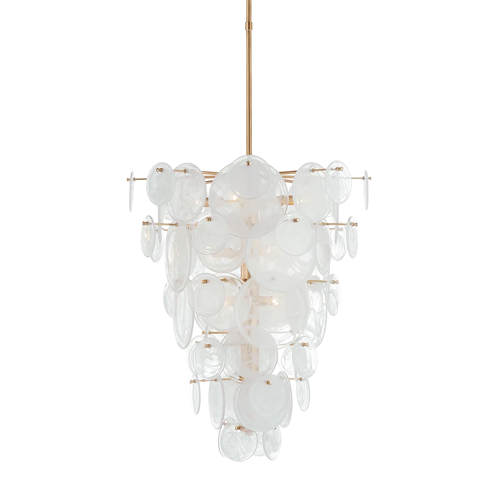 Olvynis Postmodern Luxury Discs Brass Glass Metal Chandelier - Letslighting