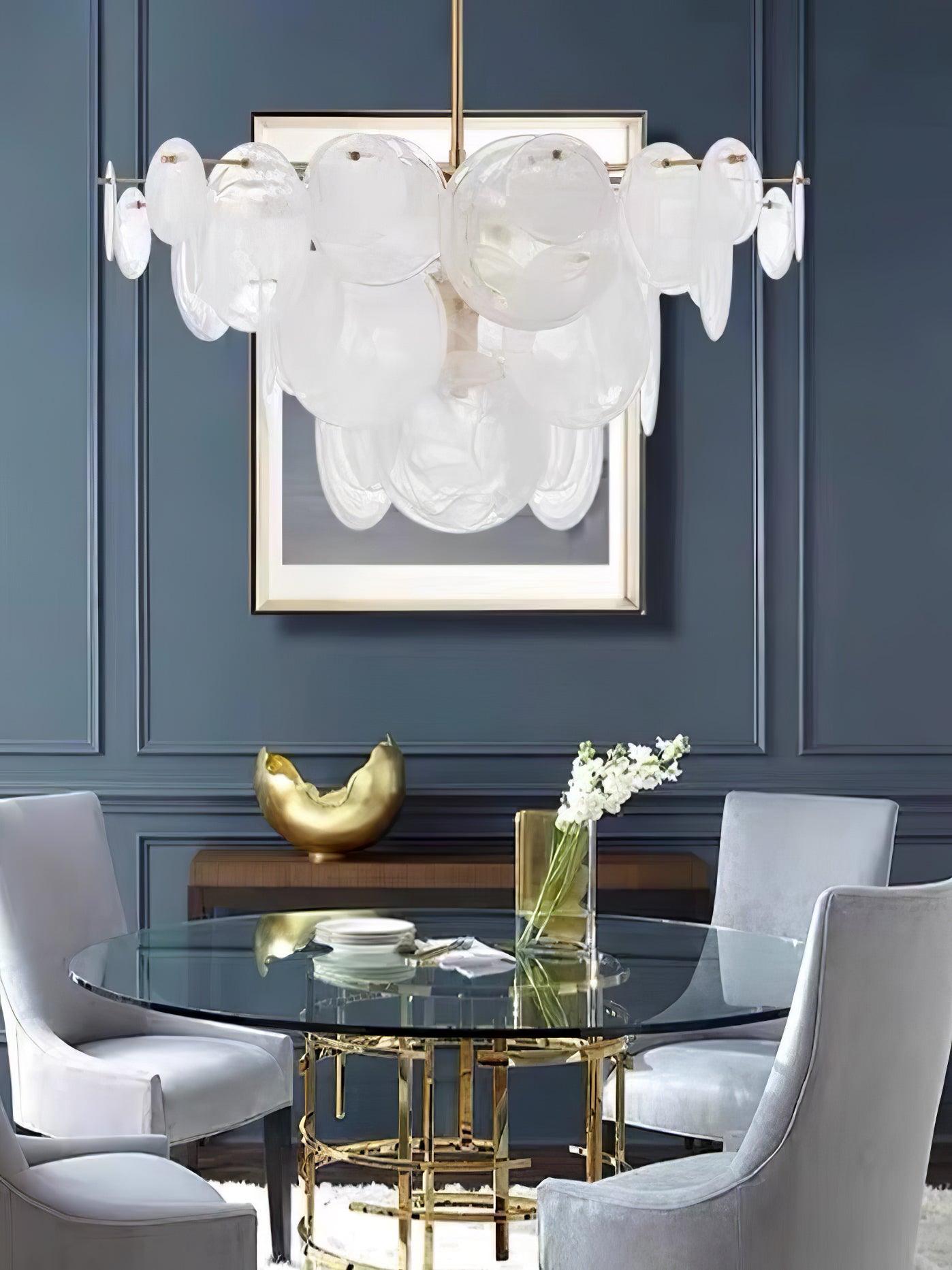 Olvynis Postmodern Luxury Discs Brass Glass Metal Chandelier - Letslighting