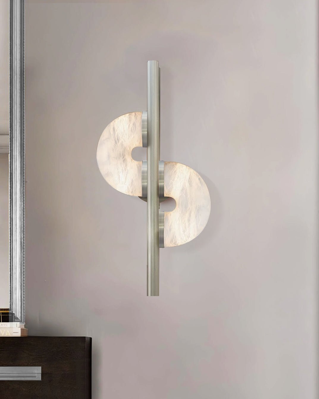 Liraven Dual Disc Alabaster Wall Light - Letslighting