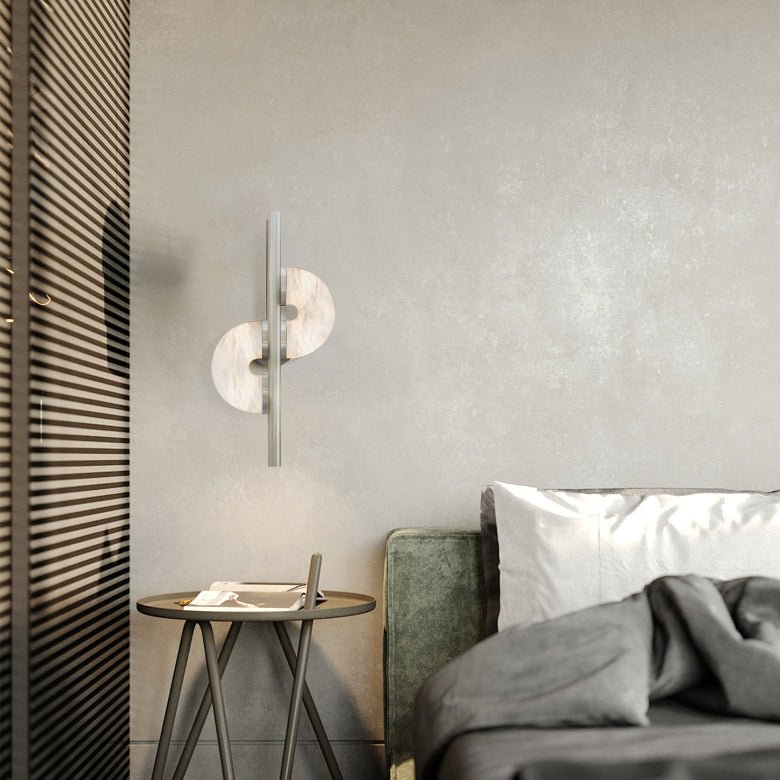 Liraven Dual Disc Alabaster Wall Light - Letslighting