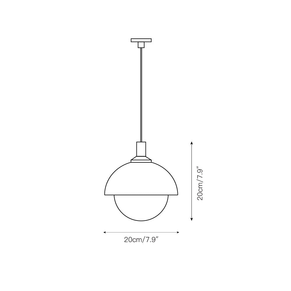 Pith Modern Minimalist Dome Perforated Wooden Metal Pendant Lamp - Lamp Copper