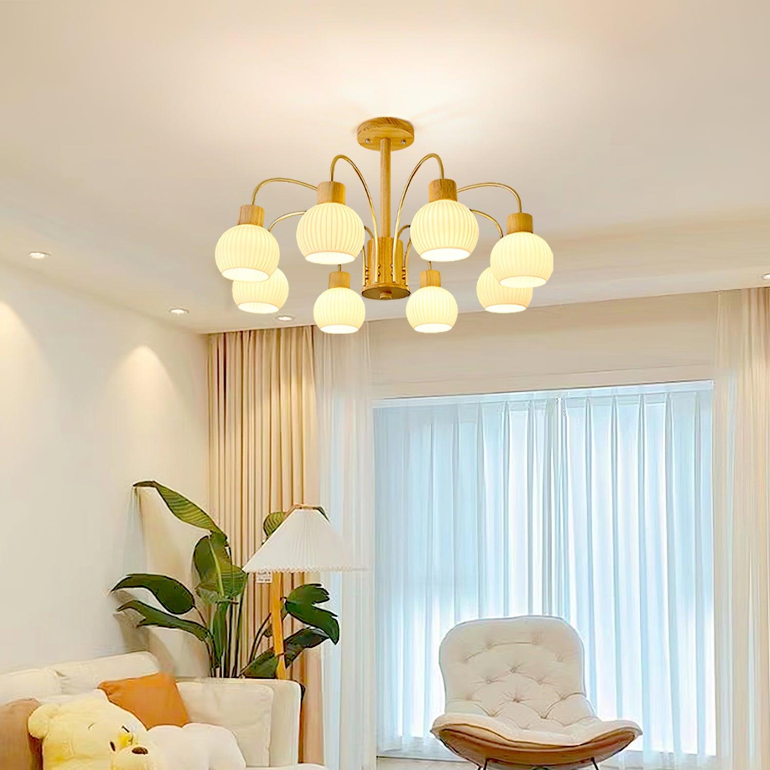 Donnelly Wooden Chandelier - Letslighting