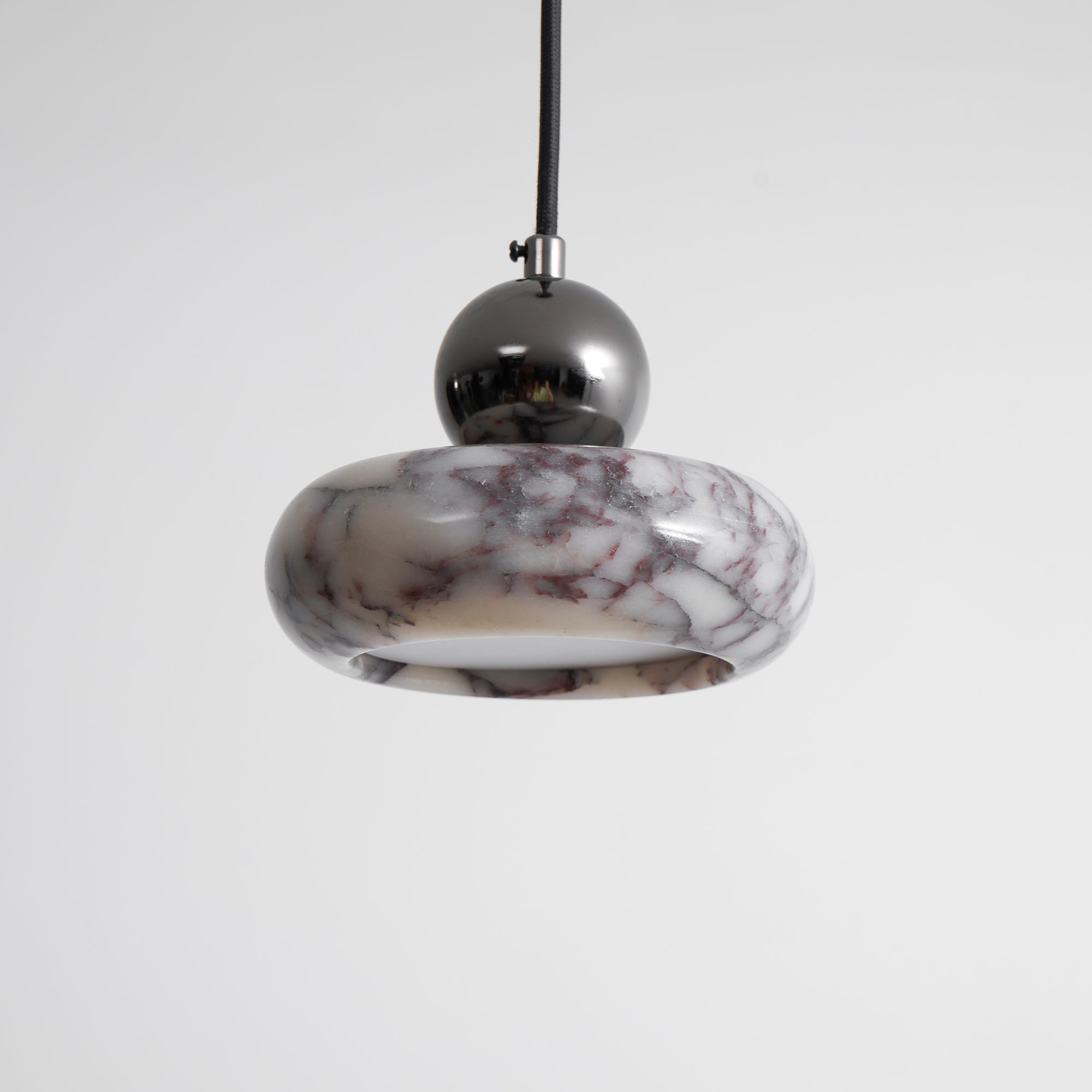 Ridge Modern Minimalist Marble Metal Pendant Lamp - Lamp Copper